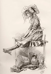 Illustration till Charles Dickens The Old Curiosity Shop av Harry Furniss