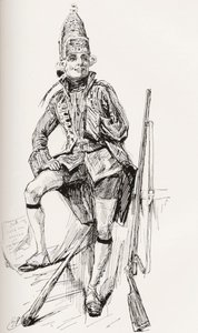 Illustration till Charles Dickens roman Barnaby Rudge av Harry Furniss