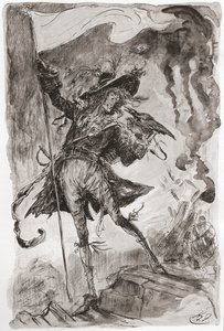 Illustration till Charles Dickens roman Barnaby Rudge av Harry Furniss