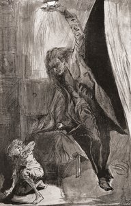 Illustration till Charles Dickens roman The Ghost