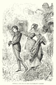 Illustration för stora förväntningar av Charles Dickens (litho) av Harry Furniss