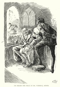 Illustration för stora förväntningar av Charles Dickens (litho) av Harry Furniss
