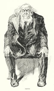 Illustration för stora förväntningar av Charles Dickens (litho) av Harry Furniss