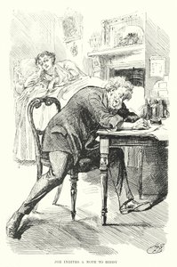 Illustration för stora förväntningar av Charles Dickens (litho) av Harry Furniss