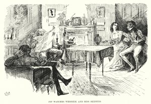 Illustration för stora förväntningar av Charles Dickens (litho) av Harry Furniss