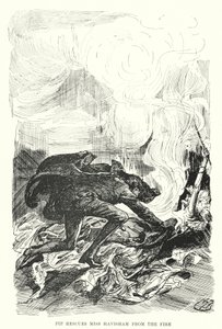 Illustration för stora förväntningar av Charles Dickens (litho) av Harry Furniss