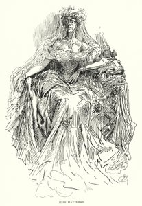 Illustration för stora förväntningar av Charles Dickens (litho) av Harry Furniss