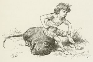 Illustration för Sylvie och Bruno av Lewis Carroll av Harry Furniss