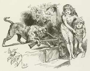 Illustration för Sylvie och Bruno av Lewis Carroll av Harry Furniss