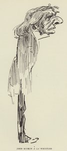 John Ruskin a la Whistler av Harry Furniss
