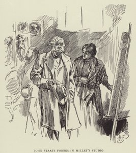 John Staats Forbes på Millets Studio av Harry Furniss