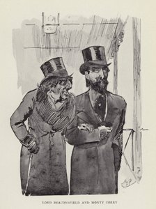 Lord Beaconsfield och Monty Corry av Harry Furniss