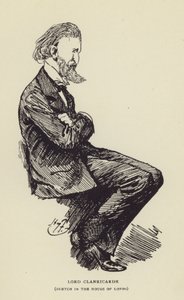 Lord Clanricarde, skiss i House of Lords av Harry Furniss