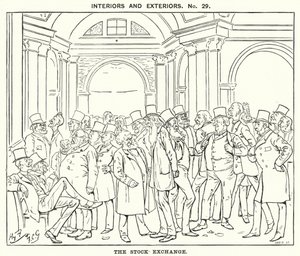 Punch tecknad: The Stock Exchange (gravyr) av Harry Furniss