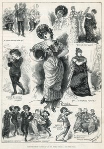 Skisser från Patience at the Opera Comique (gravyr) av Harry Furniss
