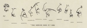 Noes-es (dvs. politikernas näsor) har det - 1883 (litho) av Harry Furniss
