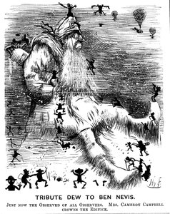 Hyllning Dew till Ben Nevis, 1883 av Harry Furniss