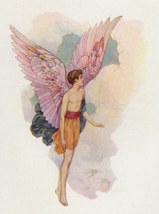 Ikaros (färglitografi) av Harry George Theaker