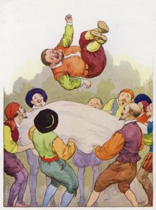 Illustration till Don Quijote (färglitografi) av Harry George Theaker