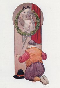 Illustration till Don Quijote (färglitografi) av Harry George Theaker