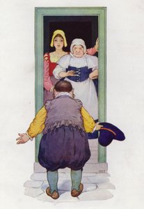 Illustration till Don Quijote (färglitografi) av Harry George Theaker