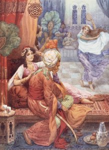 Prins Ahmed och älvan Banou, illustration ur "Children