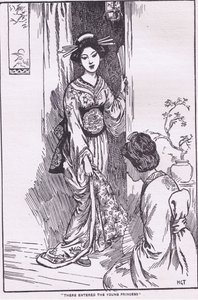Där kom den unga prinsessan in (från Skålbärande prinsessan) (litografi) av Harry George Theaker