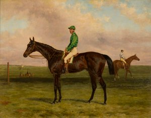 Galopin med Jockey Up, ca 1875 (olja på duk)