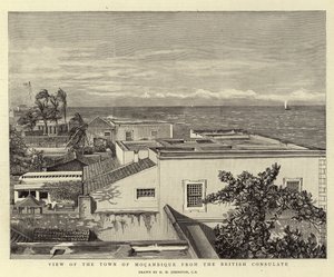 Utsikt över staden Moçambique från det brittiska konsulatet av Harry Hamilton Johnston