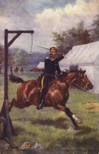 Brittisk soldat från 10th Hussars citronskärande (färglitografi)