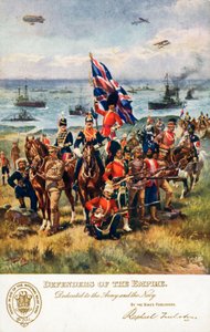 Defenders of the Empire, tillägnad armén och marinen (färg litho)