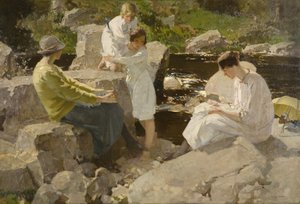 Holidays, c.1920 (olja på duk)