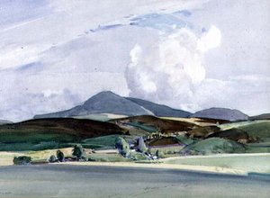 Bergsutsikt (akvarell)