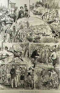 Skisser vid Henley Regatta, från The Illustrated London News, 7 februari 1881 av Harry after Furniss