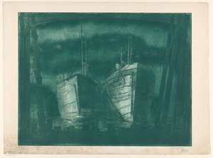 Två skällande av Harry van Mook (signed by artist)