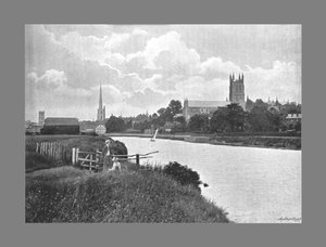 Worcester Cathedral, ca 1900