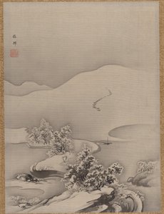 Lake and Causeway, ca. 1885-89. av Hashimoto Gaho