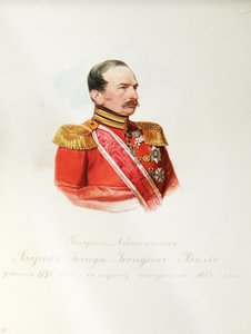 Porträtt av baron Iosif Iosifovich von Velio 1795-1867 från albumet av de kejserliga hästvakterna, 1846-1849
