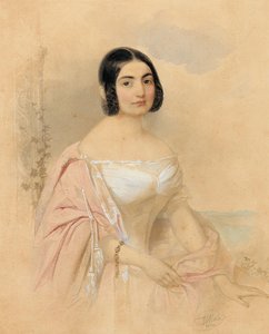 Porträtt av grevinnan Marie von Tattenbach, född von Lion, 1840.