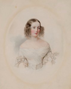 Porträtt av storhertiginnan Olga Nikolaevna av Ryssland 1822-1892, drottning av Württemberg, 1838