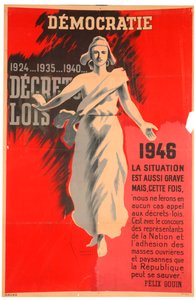 Fransk pro-demokratiaffisch, 1946 av Havas