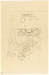 Plan, Project de Lotnement, rue Gros och rue de la Fontaine, Paris av Hector Guimard