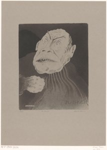 De bruut (originaltitel på objekt) Masker (original serietitel på objekt) av Hein von Essen (signed by artist)