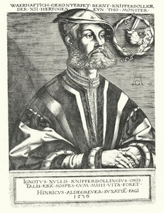 Bernhard Knipperdolling, tysk anabaptistledare och en av ledarna för Munsterupproret 1534-1535 (gravyr) av Heinrich (after) Aldegrever