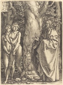 Adam och Eva gömmer sig, 1540. av Heinrich Aldegrever