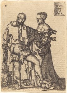 Dansande par, 1551. av Heinrich Aldegrever