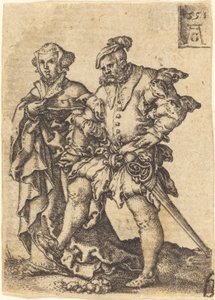 Dansande par, 1551. av Heinrich Aldegrever