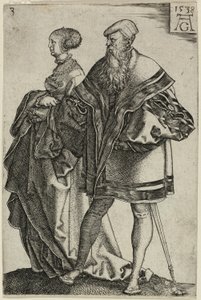 Dansande par, tallrik tre från The Large Wedding-Dancers av Heinrich Aldegrever