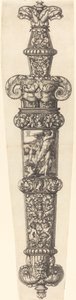 Design för en dolkslida med Kain och Abel, 1539. av Heinrich Aldegrever