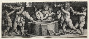 Åtta nakna barn vid en brunn, 1539.
